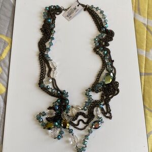 NWT Cookie Lee Multistrand Crystal Necklace